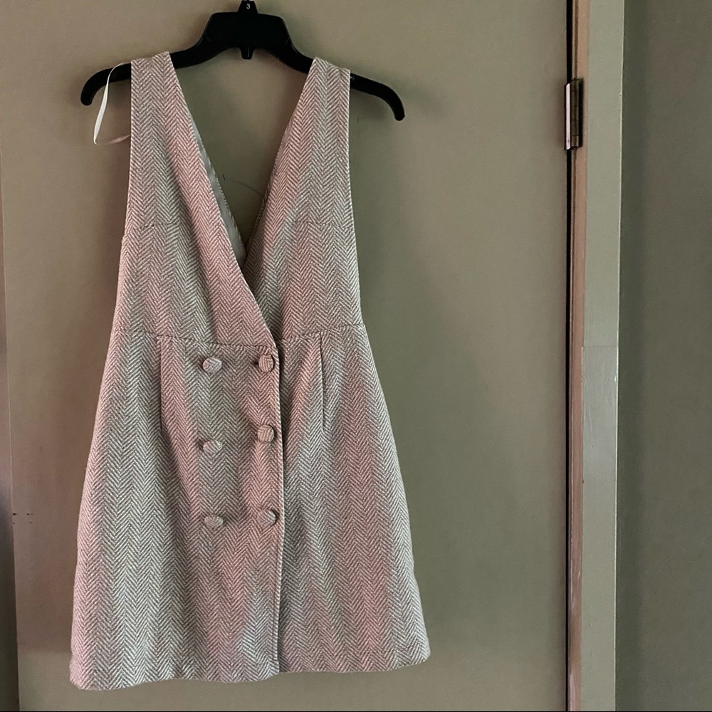 Primark tan button dress